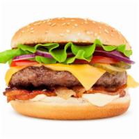 Classic Cheeseburger · Juicy, grilled beef patty and melty cheese of your choice served on a soft, toasted bun with...