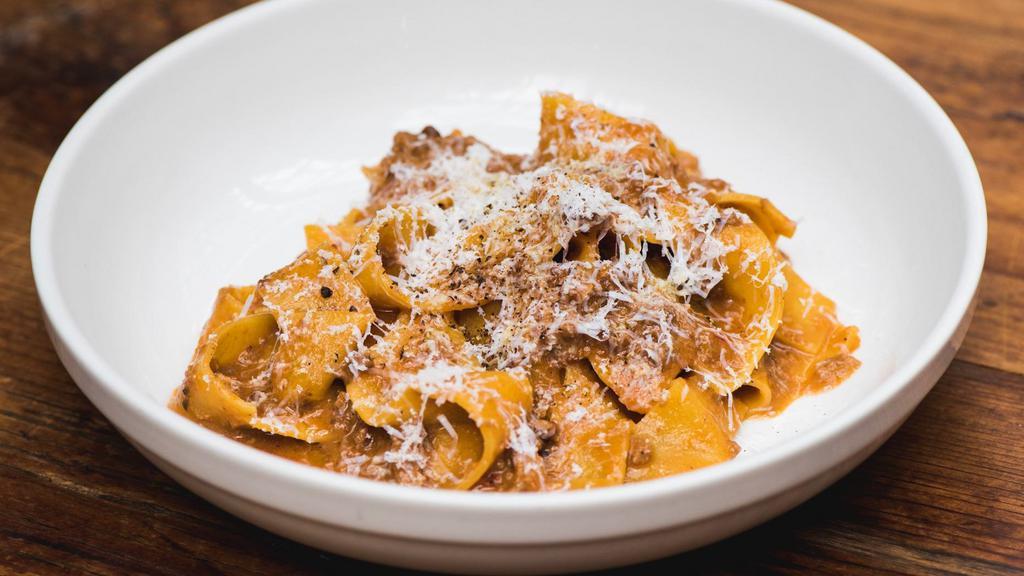 Pappardelle Bolognese · with pork and veal sugo, Grana Padano DOP