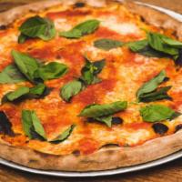 Pizza Margherita  · fior di latte mozzarella, San Marzano tomatoes, basil