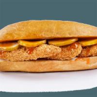 Hot Hoagies - Breaded Chicken Strips - Southern Honey Hot · Contains: Honey Hot, Pickles, Chicken Strips