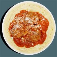 Signature Recipes - Meatball Bowl · Contains: Tomato Sauce *contains pork & beef*, Garlic Aioli, Grated Parmesan, Mashed Potato ...