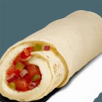 Burrito - Egg White Omelet - Egg White · Contains: Cheddar, Spinach, Egg White Omelet, Tortilla Burrito