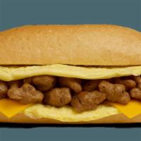 Hoagie - Egg Omelet - Sausage · Contains: Egg Omelet, Crumbled Sausage