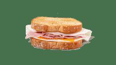 Ham Egg White Omelet Sandwiches · Contains: Multi Grain Bread, Cheddar, Egg White Omelet