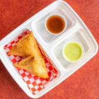 Samosas · Vegetarian. A samosa is a fried or baked pastry with a savory filling of cooked potato. Quan...