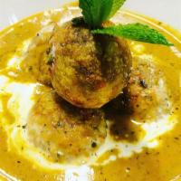 Malai Kofta · Vegetarian. Crumbled paneer folded into mashed potato with chopped cilantro and spices. The ...