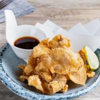 Tori Kawa · Crispy chicken skin with house sauce.