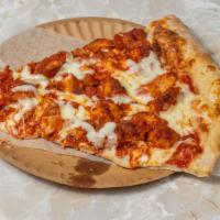 Parmesan · Crispy chicken, tomato sauce, Romano, and mozzarella cheese.