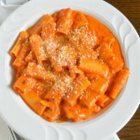 Penne Alla Vodka(Best Seller) · Vodka pink cream sauce infused with pecorino romano Always prepared to perfection. Share it ...