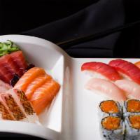 Chef'S Choice Sushi & Sashimi · 12 pieces sashimi, 6 pieces sushi, choose one roll from the classic roll section