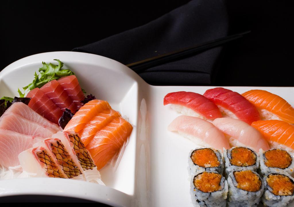 Chef'S Choice Sushi & Sashimi · 12 pieces sashimi, 6 pieces sushi, choose one roll from the classic roll section
