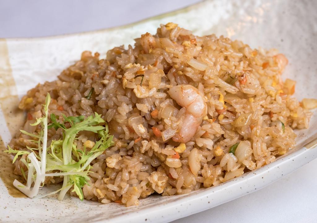 Fushimi Fried Rice · chicken, beef, shrimp, vegetable or seafood pineapple ($3)