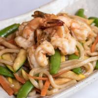 Stir-Fried Yaki Udon · chicken, beef, shrimp, vegetable or seafood  ($3)