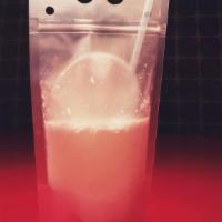 Yuzu Citrus Martini · yuzu sake, absolut vodka, lychee puree & simple syrup