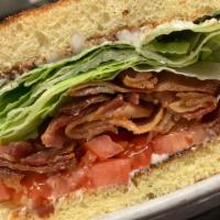Grilled Blt Sandwich · Applewood bacon, lettuce, tomato, garlic mayo, Texas toast.