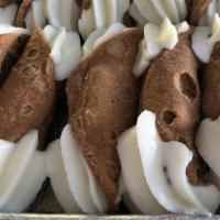 Plain Cannoli (Large) · Italian pastry shell  filled with Caffé Palermo's Award Winning, World Famous filling.