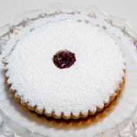 Linzer Tarts · filled with raspberry jam.