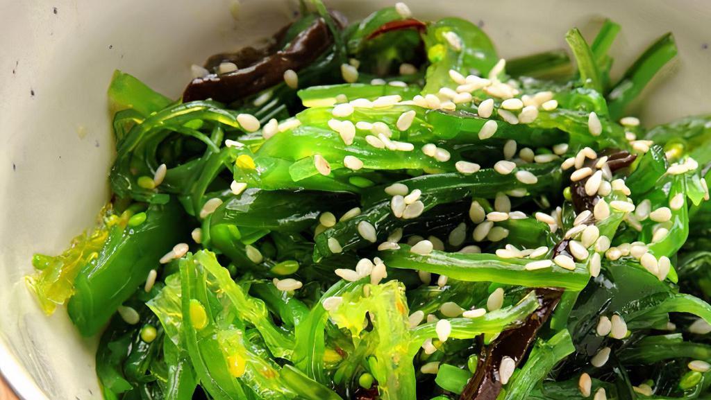 Seaweed Salad · Green wakame with sesame seed.