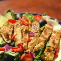 Generation Salad · Romaine hearts, grilled chicken, homemade fresh mozzarella, avocado, roasted red peppers, ch...