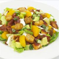 Harvest Salad (Large) · Romaine hearts, gorgonzola, apple, dried cranberries, walnuts, cherry tomatoes, veggies and ...