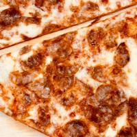 Sausage (Slice) · Same ingredients as Cheese Pizza with sliced sweet Italian Sausage.