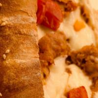 Sausage & Pepper Roll · Sausage, onions, peppers, mozzarella, imported Romano. No sauce.