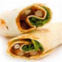 Chicken Bbq Wrap · Wrap stuffed with BBQ chicken served with fresh lettuce and tomatoes, with your choice of br...