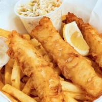 Fish And Chips · Wild Atlantic Cod, French Fries
Side Coleslaw
Side House Made Tartar Sauce