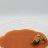 Grilled Vegetable Tomato Soup (16Oz)  · Grilled tomato, red bell pepper celery, garlic, Olive Oil, red onion oregano sea salt blackp...