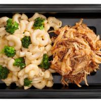 Gluten-Free Crack · Pulled chicken tossed in our famous BRO-BQ sauce served with reduced-fat gluten-free broccol...