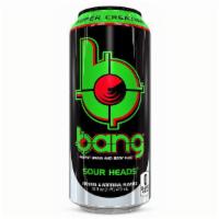 Bang Energy Drink, Sour Heads, 16Oz · BANG® is not your stereotypical high sugar, life-sucking soda masquerading as an energy drin...