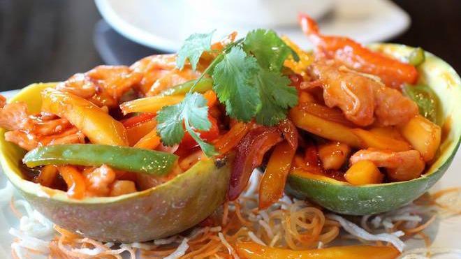 Mango Sauce · Hot & Spicy. Shredded Mango, Bell Pepper & Onion w. Spicy Sweet & Sour Sauce.