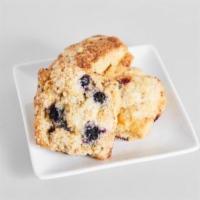 Artisan Scones: Blueberry, Cinnamon & Cranberry-Orange · Sizable portion. Contains eggs, milk, soy, wheat; among other quality ingredients.