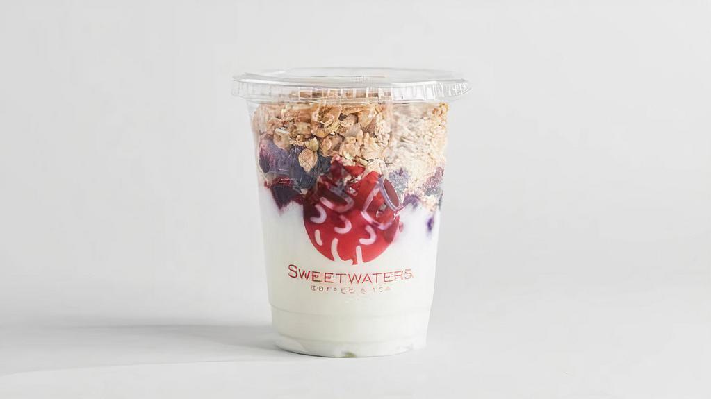 Mixed Berry Parfait · Vanilla yogurt, mixed berries, and granola