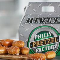 Rivet Large Box · Our fresh-baked, bite-size pretzel nuggets served in a large box. Grab and go!