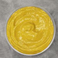 Mustard Dips · Yellow mustard, spicy brown mustard, super hot mustard.