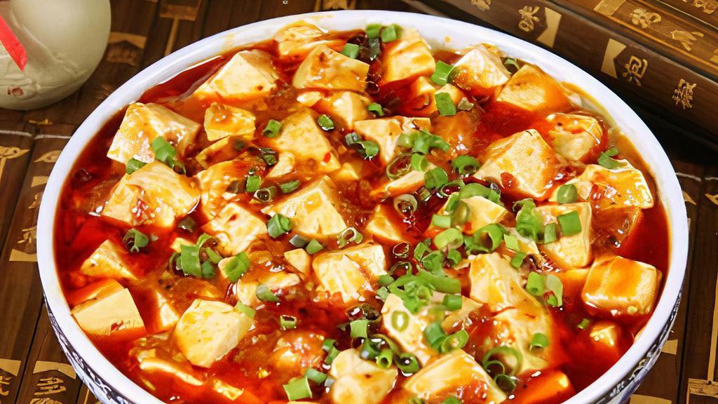 Ma Po Tofu With Pork · Hot and spicy.
