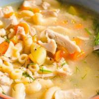 Chicken Noodle 16Oz · Hearty chicken noodle soup