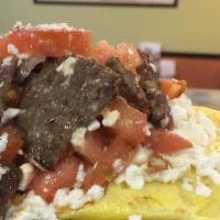 Gyro Omelette · Lamb w/onions & green peppers.
