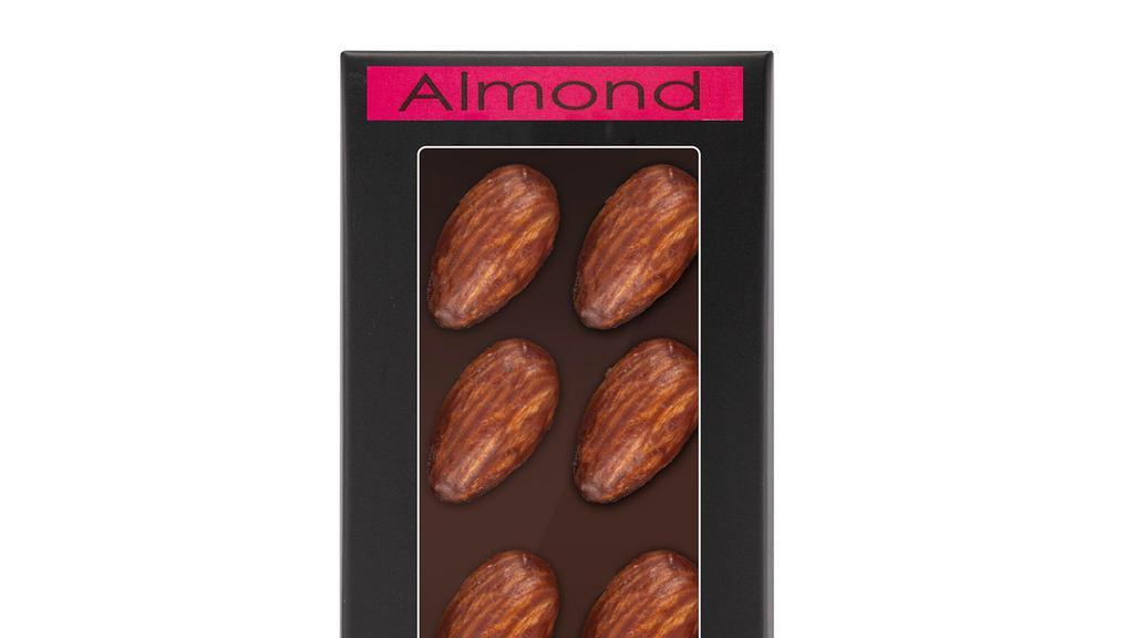 Dark Chocolate Mini Bar - Almond · Kosher, vegan, gluten free. Kosher parve • vegan • gluten-free.

56% pure dark belgian chocolate bar with roasted almonds.