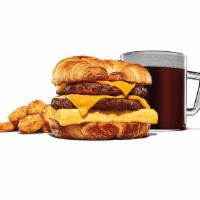 Sausage, Bacon, Egg & Cheese Double Croissan'Wich Meal · 