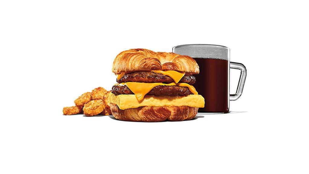 Sausage, Bacon, Egg & Cheese Double Croissan'Wich Meal · 