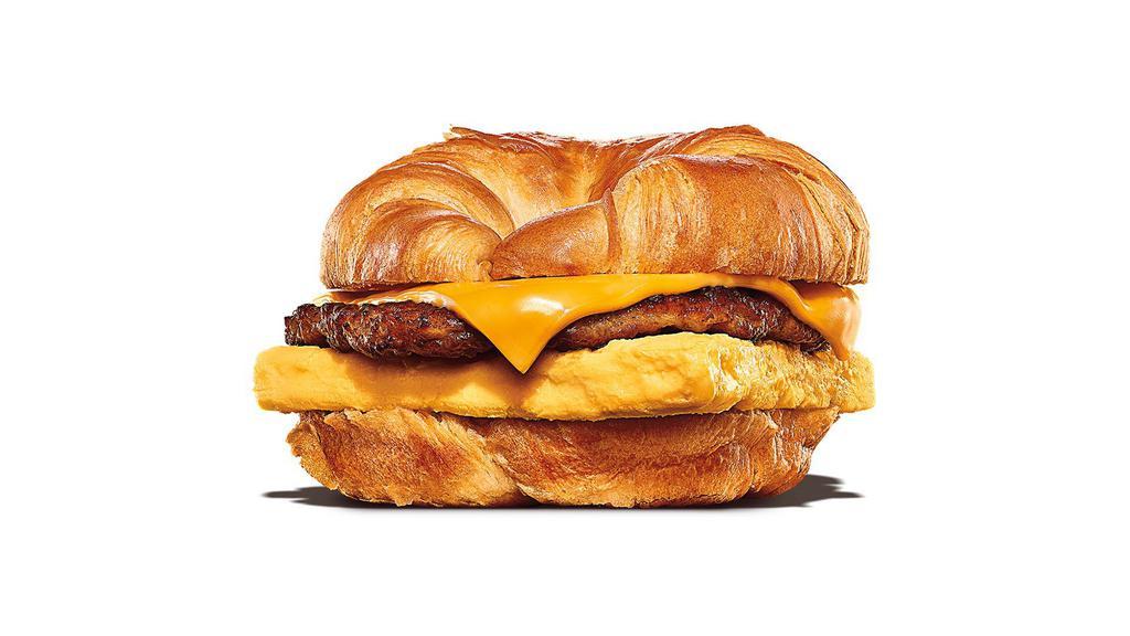 Sausage, Egg & Cheese Croissan Wich® · Our grab-and-go Sausage, Egg & Cheese CROISSAN’WICH®is now made with 100% butter for a soft, flaky croissant piled high with savory sizzling sausage, fluffy eggs, and melted American cheese.
