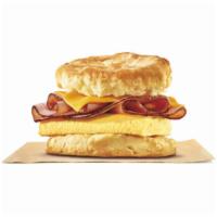 Ham, Egg & Cheese Biscuit · Rise and shine with our Ham, Egg & Cheese Biscuit. Succulent black forest ham, fluffy eggs, ...