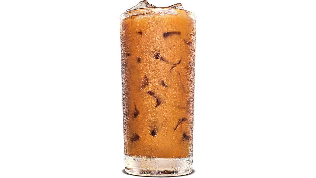 Bk® Café Mocha Iced Coffee - Medium · Our BK® Café Iced Coffee starts with 100% Arabica beans combined with silky cream and your choice of flavored syrup for a deliciously cool iced coffee experience.