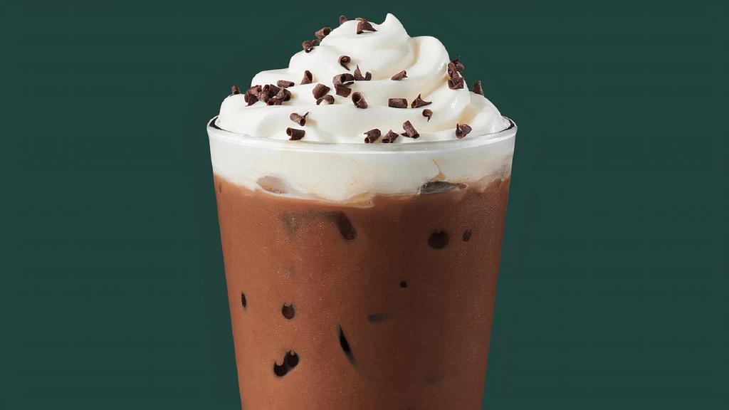 Iced Peppermint Mocha · Our signature Espresso Roast, milk, mocha-flavored sauce and peppermint-flavored syrup over ice. Topped with sweet whipped cream and chocolate curls.