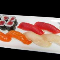 *Harumi With Tuna Roll  · 2 tuna, 2 salmon, 2 yellowtail sushi, and Tuna Roll