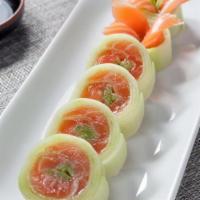 Sashimi Cucumber Roll · Your choice of: . 1. Yellowtail . 2. Spicy Tuna . 3. Tuna . 4. Salmon