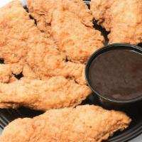 5 Pieces Chicken Tenders · Lightly battered chicken tenderloins, served with your choice of sauce on the side or tossed...