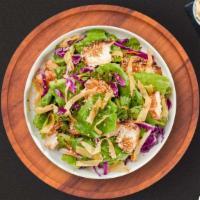 East Chicken Salad · Grilled chicken with mandarin oranges, romaine, cucumber, mushrooms, and cranberry tossed in...